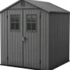 Keter Darwin 66 Tuinhuis - dubbele deuren + ramen - 190x183x221 cm - Grijs