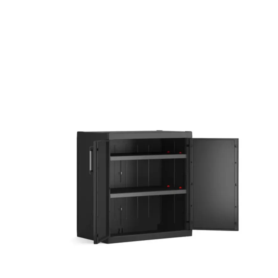 Keter Detroit XL lage Kast - 2 planken - 89x54x93cm - Zwart