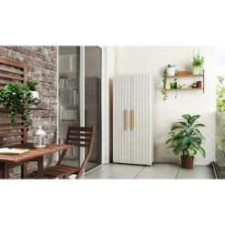 Keter Groove Hoge Kast - 80x45x180 cm - Beige
