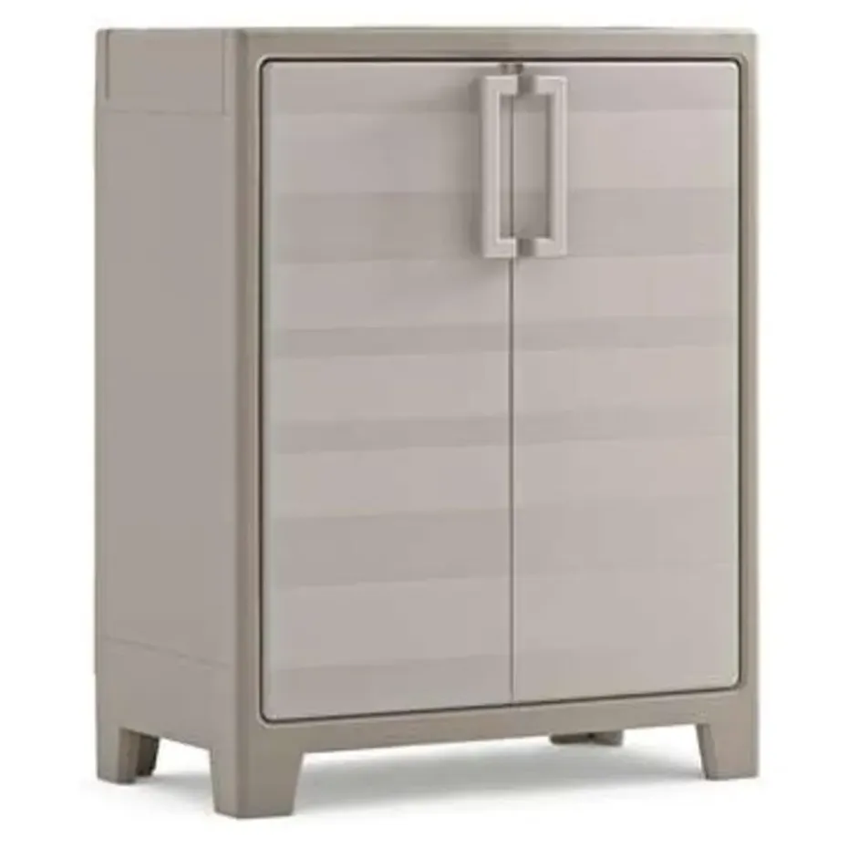 Keter Gulliver Lage Kast - 2 Planken - 80x44x100 cm - zand/beige