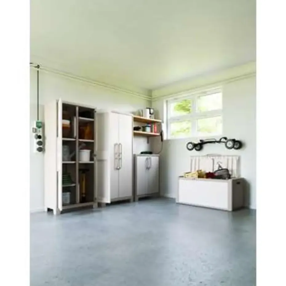Keter Gulliver Lage Kast - 2 Planken - 80x44x100 cm - zand/beige