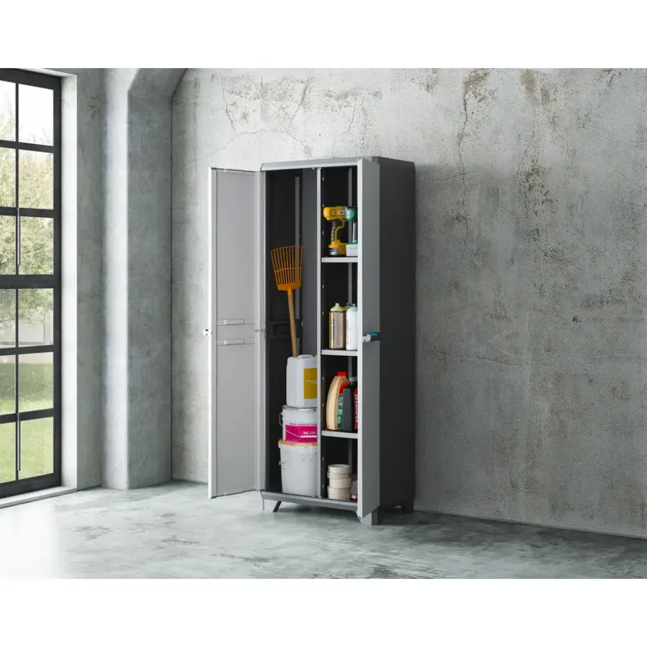 Keter Linear Opbergkast utility - bezemkast - 3 planken