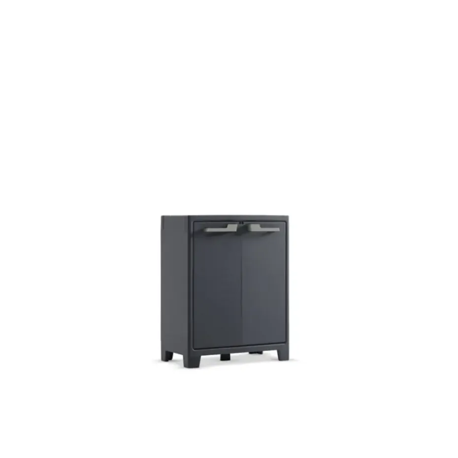 Keter Moby lage kast - 2 planken - 80x44x100 cm - Antraciet