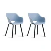 Keter Noa Tuinstoel - 2 stuks - 55x56.5x80cm - metalen onderstel - Blauw
