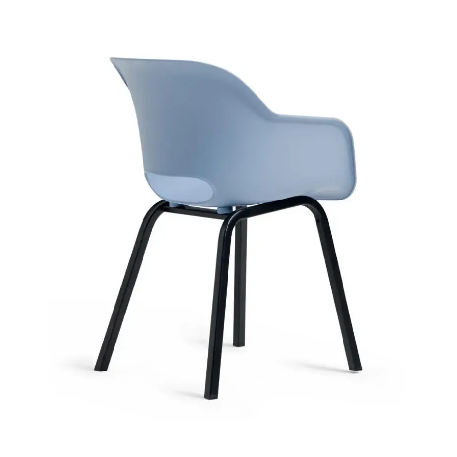 Keter Noa Tuinstoel - 2 stuks - 55x56.5x80cm - metalen onderstel - Blauw