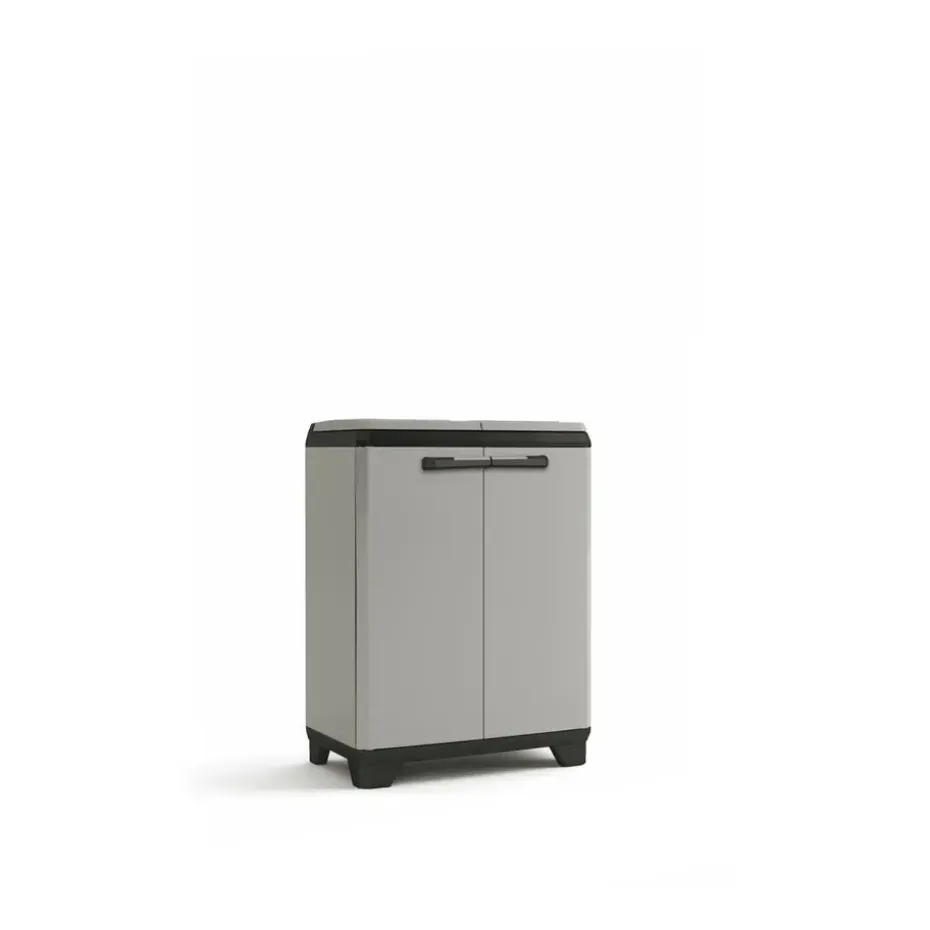 Keter Planet Lage Opbergkast - 68x39x90cm - Grijs/Zwart