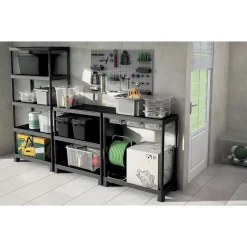 Keter Plus Shelf 90/5 - 5 Planken - 90x40x182cm - Zwart