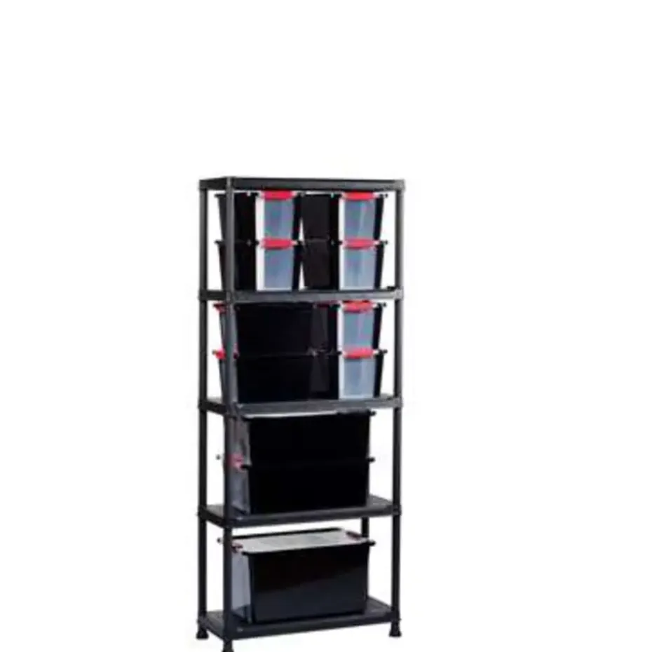 Keter Plus shelf 75/5 - 5 Planken - 75x32x176 cm - Zwart