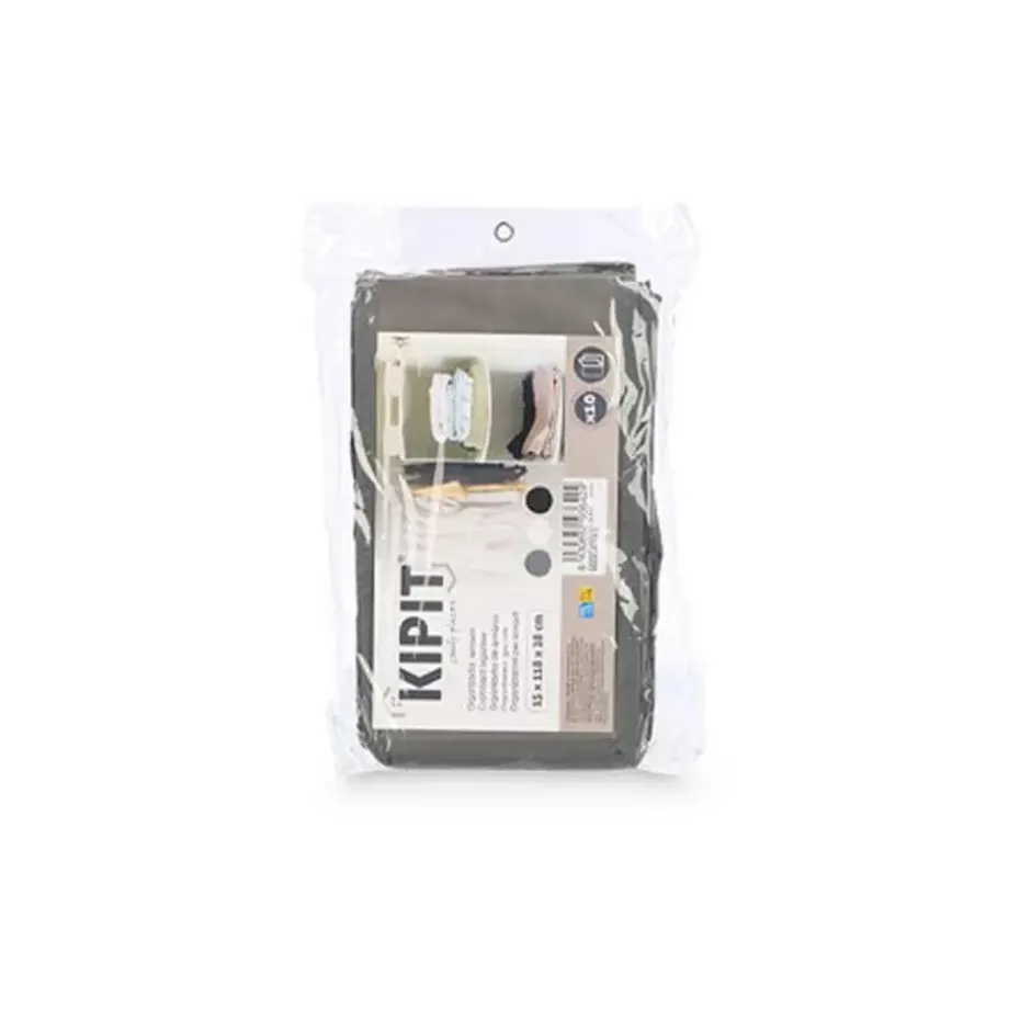 Kipit Kledingkast organizer - 10 vaks - grijs - 15 x 28 x 118 cm