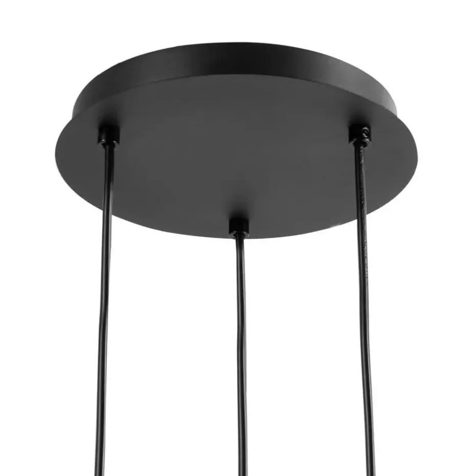 KITARE - Hanglamp 3 lichten - Zwart/Beige - Metaal