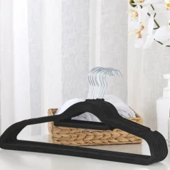 Kledinghangers - antislip - 20 stuks - zwart
