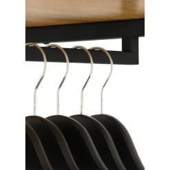 Kledingkast - Open Kast - 176x90x40 cm - MDF lichte Eik & Metaal