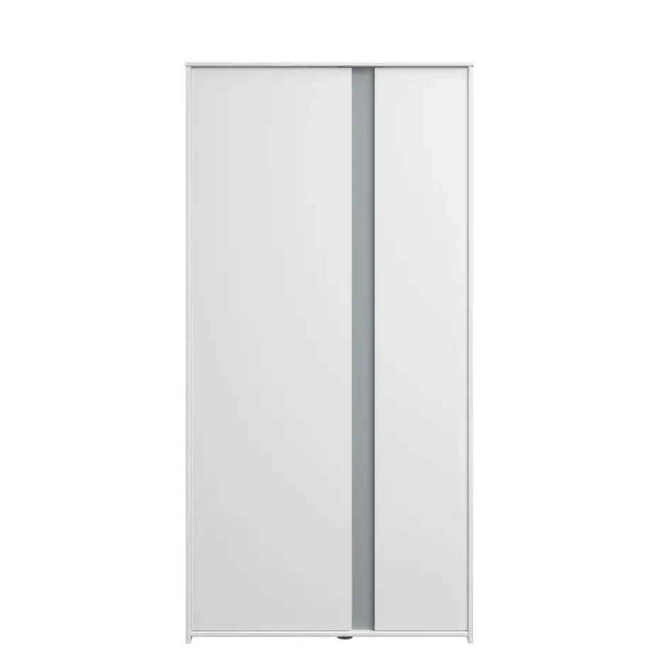 Kledingkast Bobby 2-deurs - wit - 182x90x51 cm