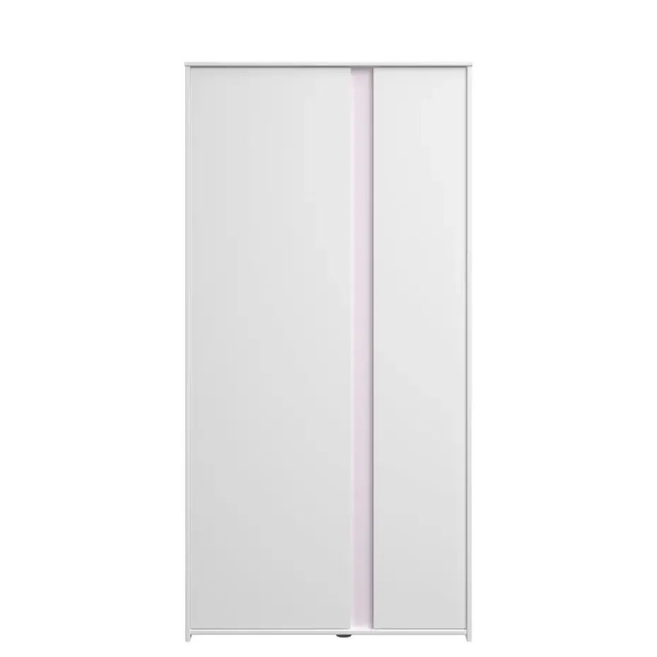Kledingkast Bobby 2-deurs - wit - 182x90x51 cm