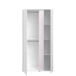 Kledingkast Bobby 2-deurs - wit - 182x90x51 cm
