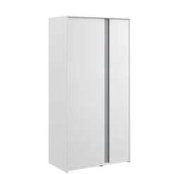 Kledingkast Bobby 2-deurs - wit - 182x90x51 cm
