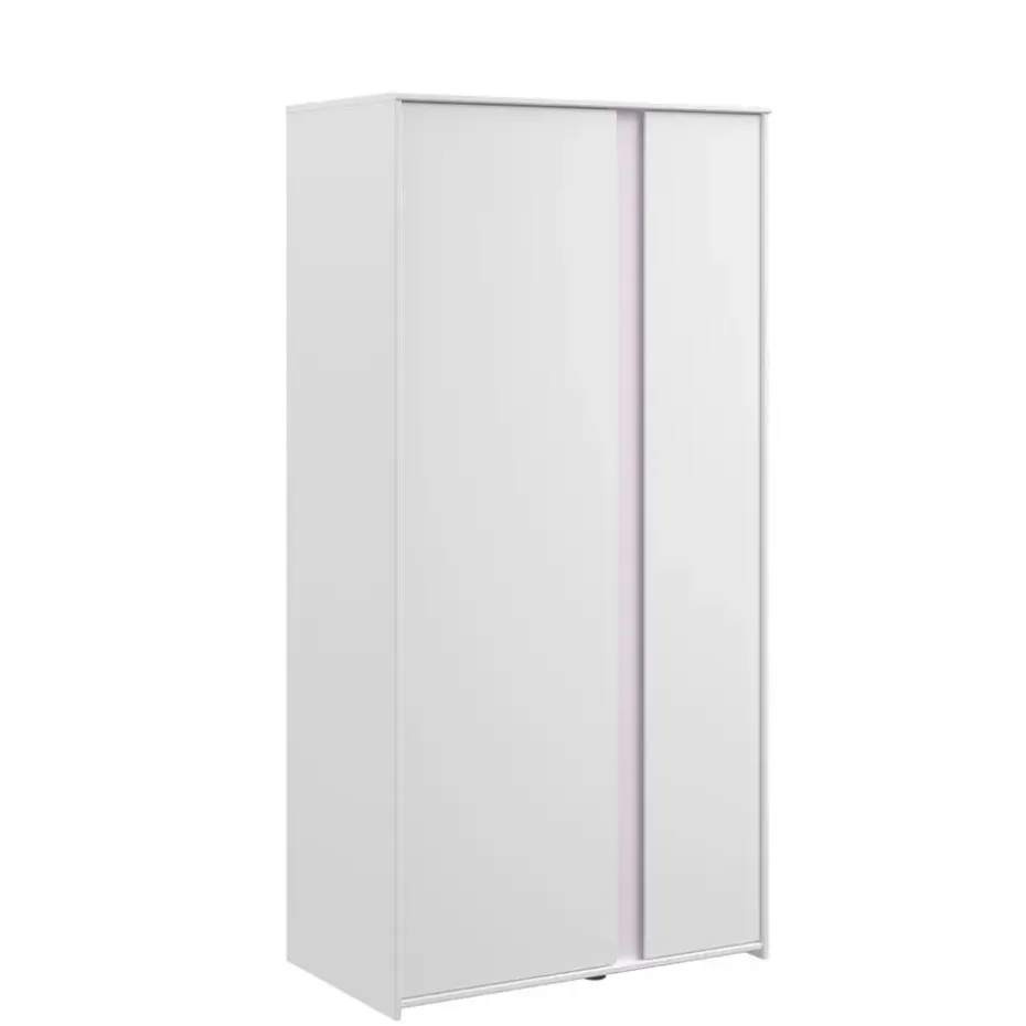 Kledingkast Bobby 2-deurs - wit - 182x90x51 cm