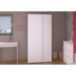 Kledingkast Bobby 2-deurs - wit - 182x90x51 cm
