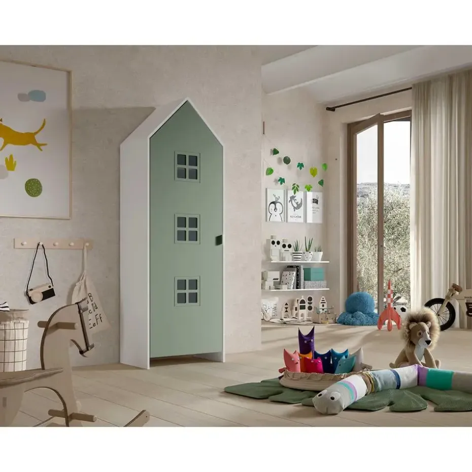Kledingkast Casami Bruges - 58x37x172 cm - Groen