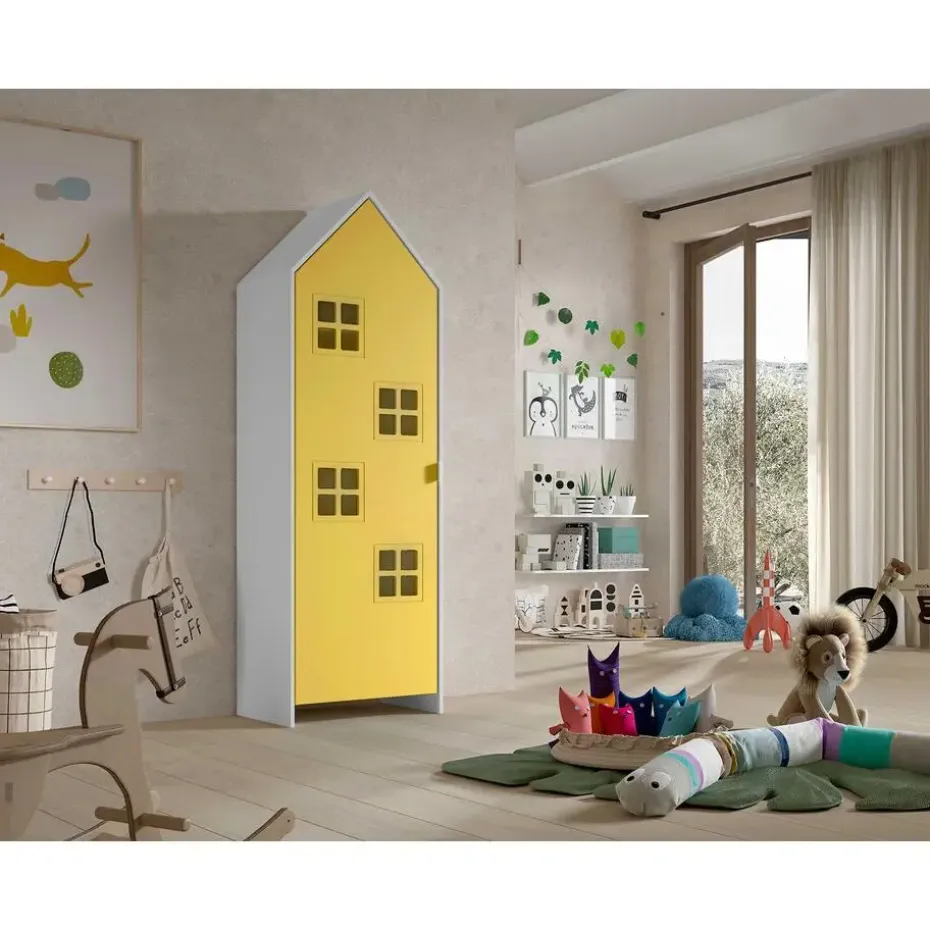 Kledingkast Casami Bruges - 58x37x172 cm - Geel