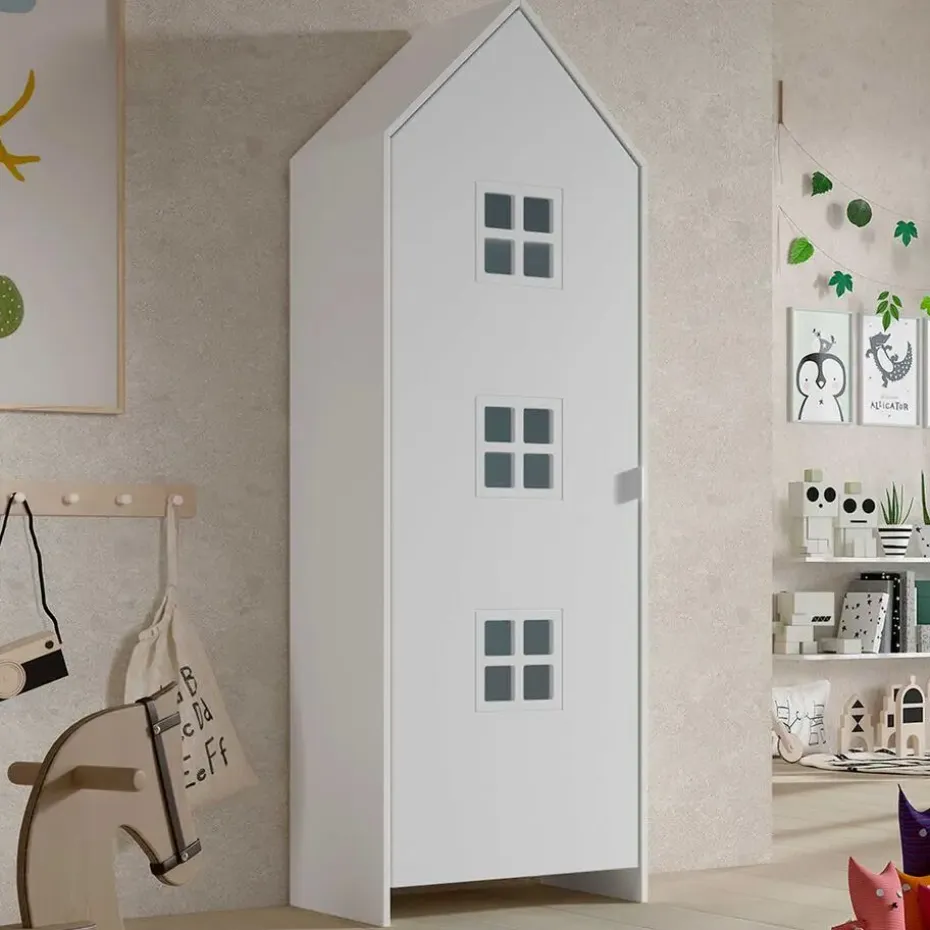 Kledingkast Casami Bruges - 58x37x172 cm - Wit