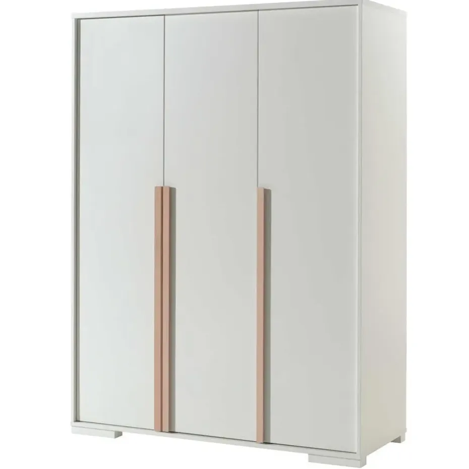 Kledingkast London 146cm met 3 deuren - wit