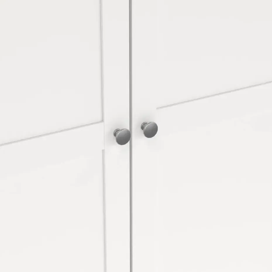 Kledingkast Lynn 4-deurs - wit - 200x196x62 cm