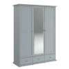 Kledingkast Margaux - grijs - 202x152x53 cm