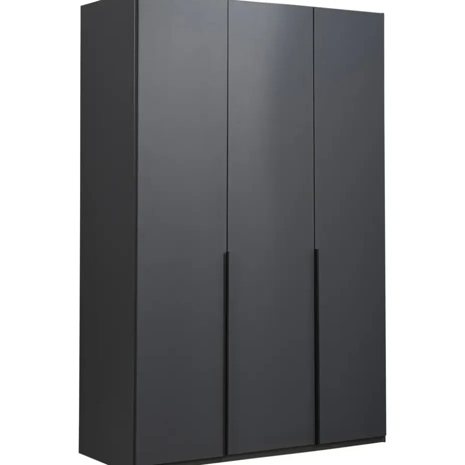 Kledingkast Milaan 3-deurs- grafiet - 208x135x58 cm