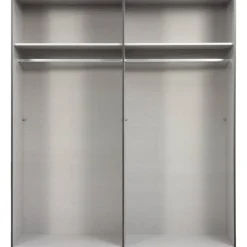 Kledingkast Milaan 4-deurs- grafiet - 208x180x58 cm