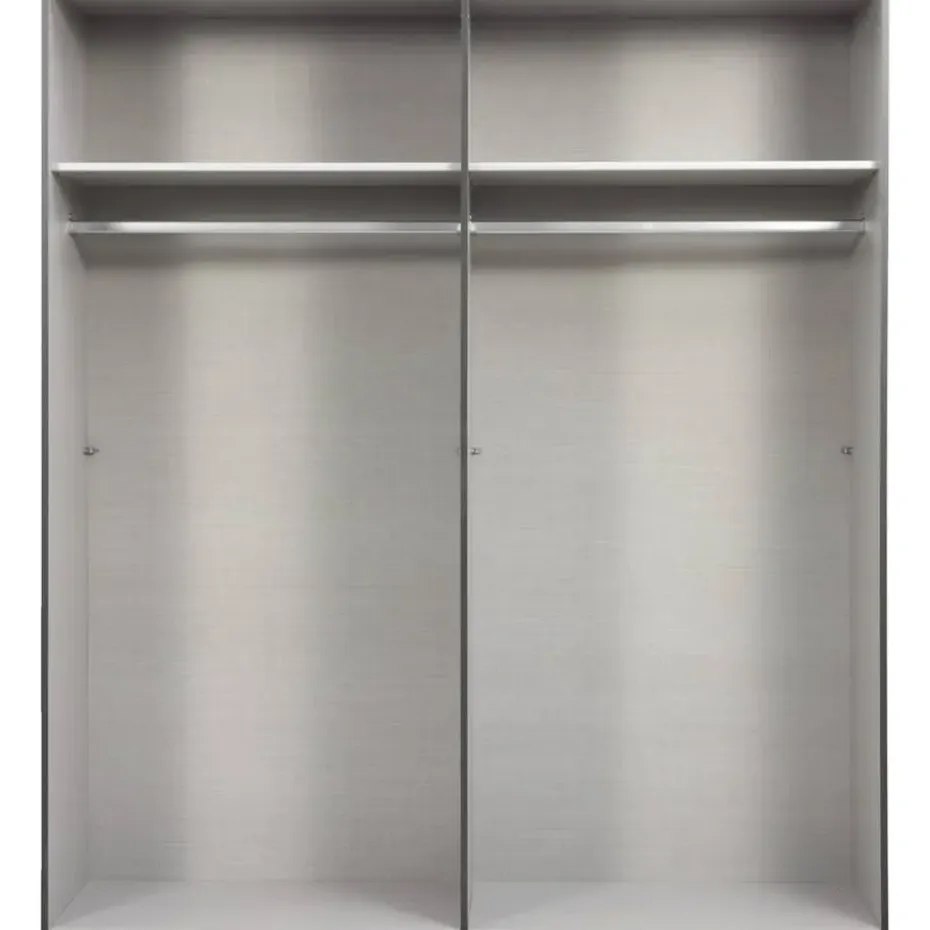 Kledingkast Milaan 4-deurs- grafiet - 208x180x58 cm