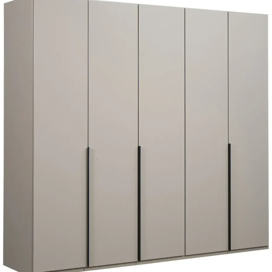 Kledingkast Milaan 5-deurs - greige - 236x225x58 cm