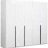 Kledingkast Milaan 5-deurs - wit - 208x225x58 cm