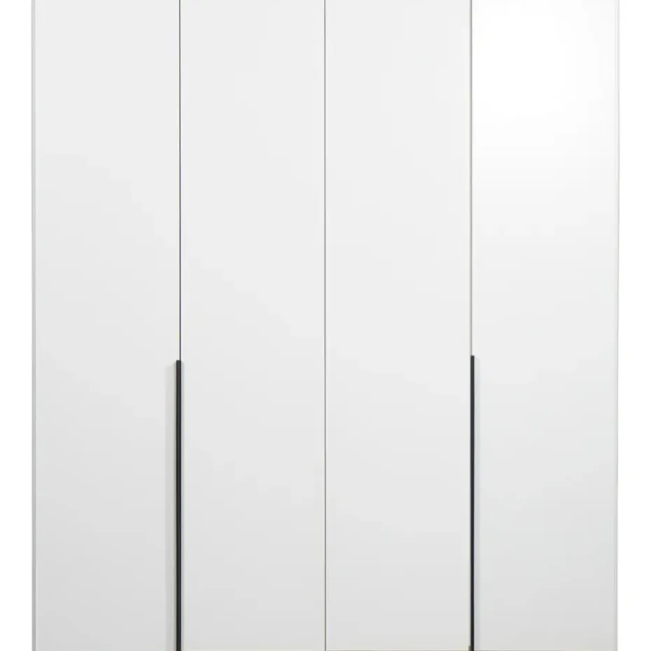 Kledingkast Milaan 4-deurs - wit - 236x180x58 cm
