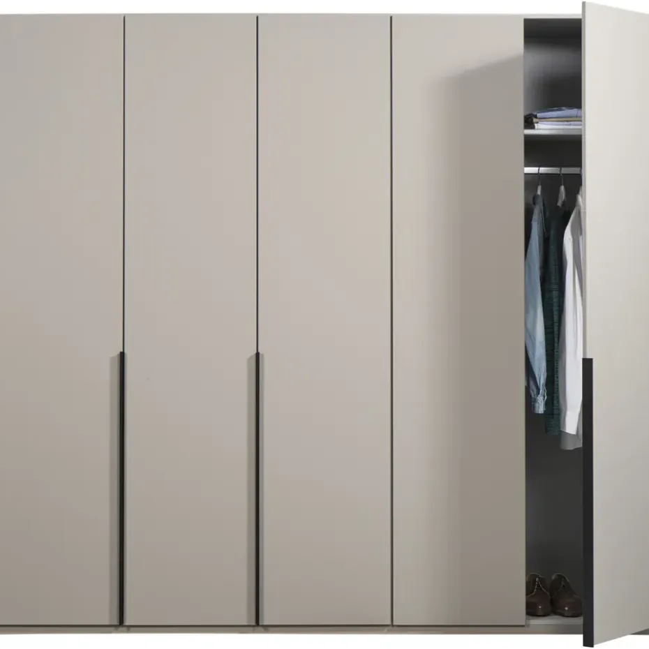 Kledingkast Milaan 5-deurs - greige - 208x225x58 cm
