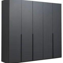 Kledingkast Milaan 5-deurs - grafiet - 208x225x58 cm