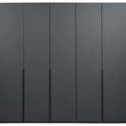 Kledingkast Milaan 5-deurs - grafiet - 208x225x58 cm