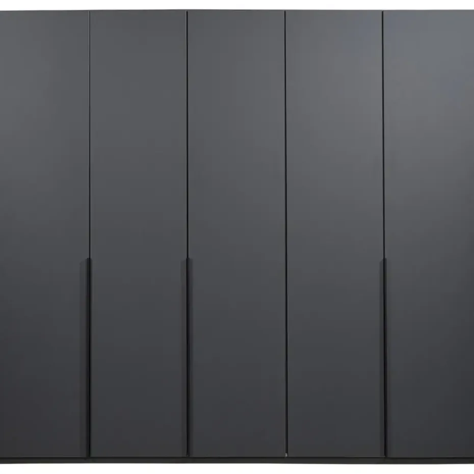 Kledingkast Milaan 5-deurs - grafiet - 236x225x58 cm