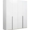 Kledingkast Milaan 4-deurs- wit - 208x180x58 cm