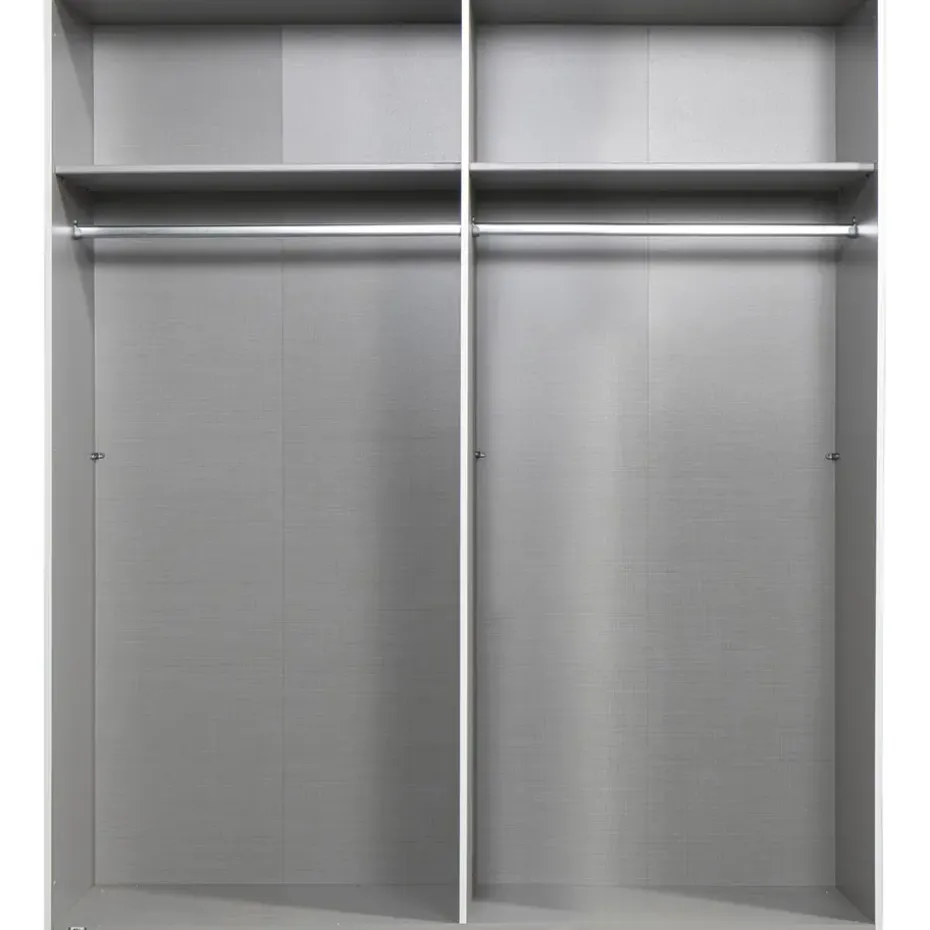 Kledingkast Milaan 4-deurs- wit - 208x180x58 cm