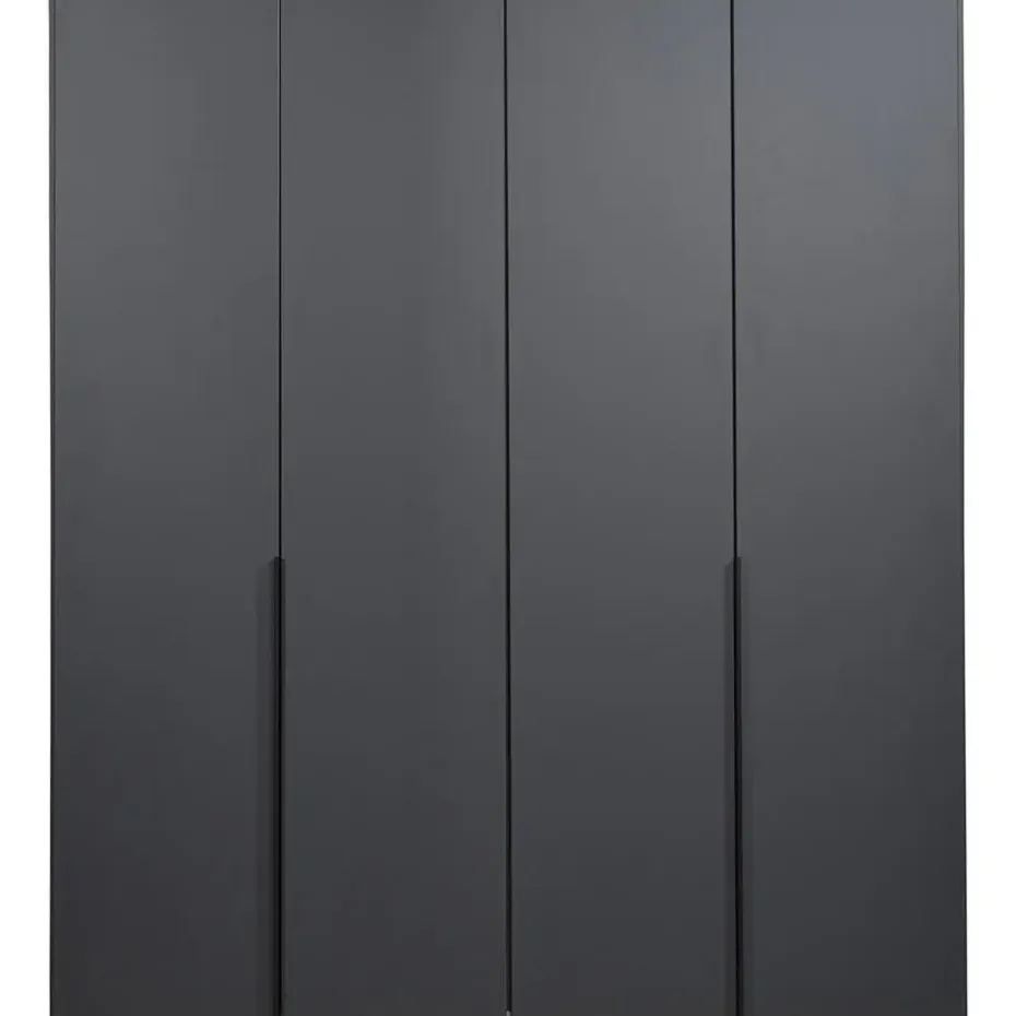 Kledingkast Milaan 4-deurs - grafiet - 236x180x58 cm