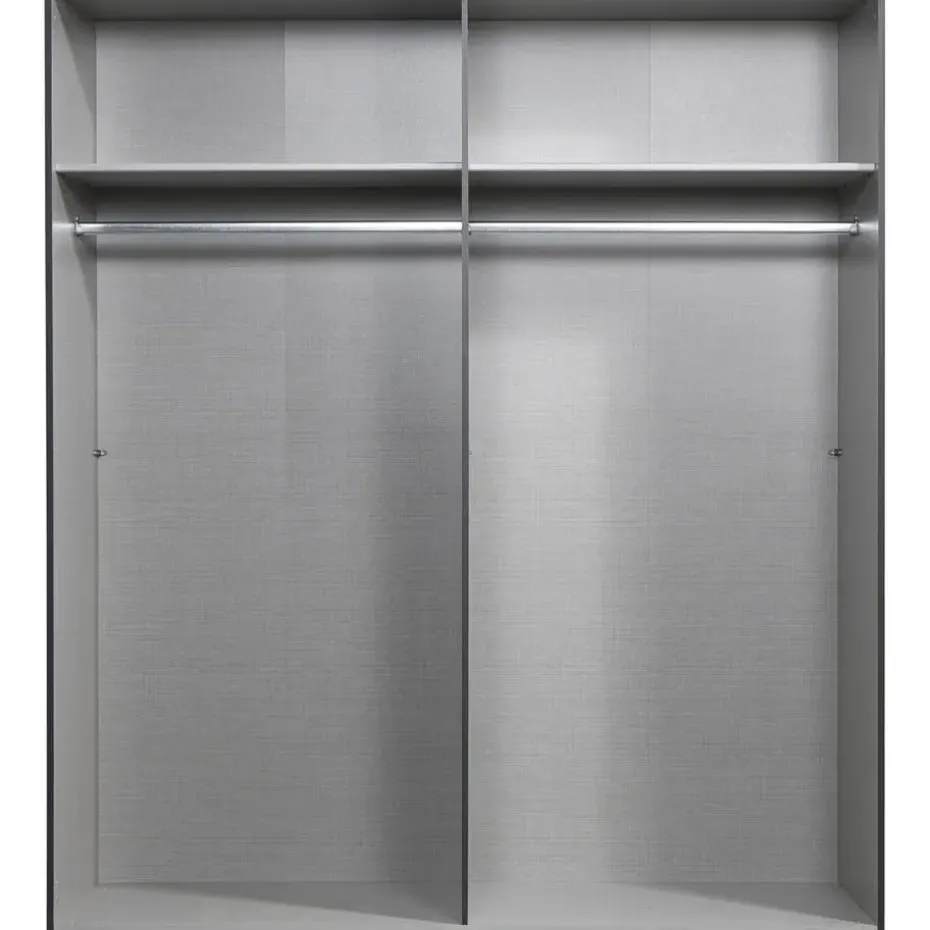 Kledingkast Milaan 4-deurs - grafiet - 236x180x58 cm
