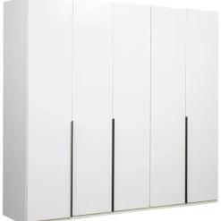 Kledingkast Milaan 5-deurs - wit - 236x225x58 cm