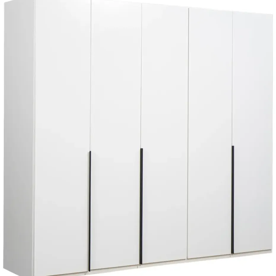 Kledingkast Milaan 5-deurs - wit - 236x225x58 cm