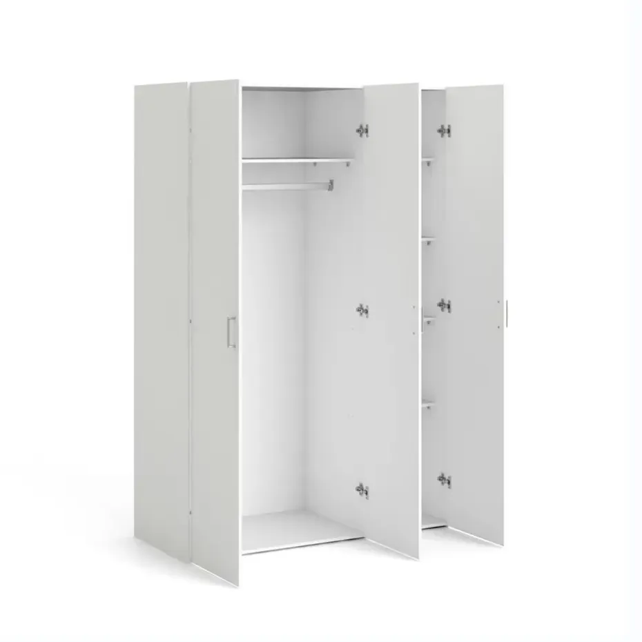 Kledingkast Space 3-deurs - wit - 175,4x115,8x49,5 cm