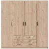 Kledingkast Sprint 4-deurs - eikenkleur - 200x196x50 cm