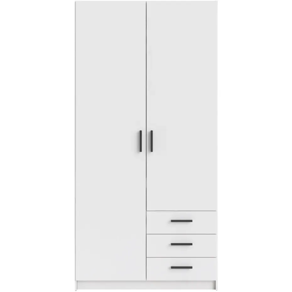 Kledingkast Sprint 2-deurs - wit - 200x98,5x50 cm