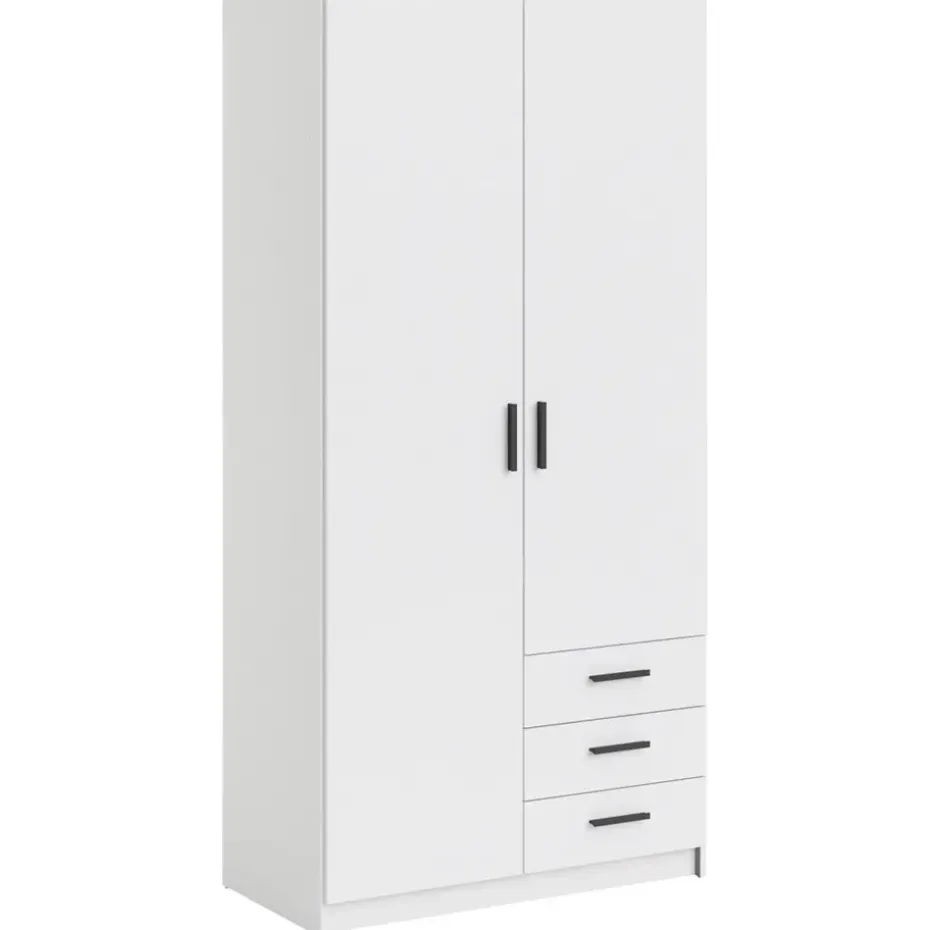 Kledingkast Sprint 2-deurs - wit - 200x98,5x50 cm
