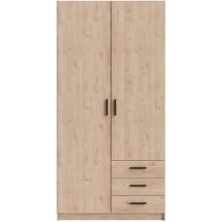 Kledingkast Sprint 2-deurs - eikenkleur - 200x98,5x50 cm