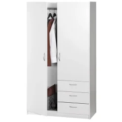 Kledingkast Varia 2-deurs - wit - 175x97x50 cm